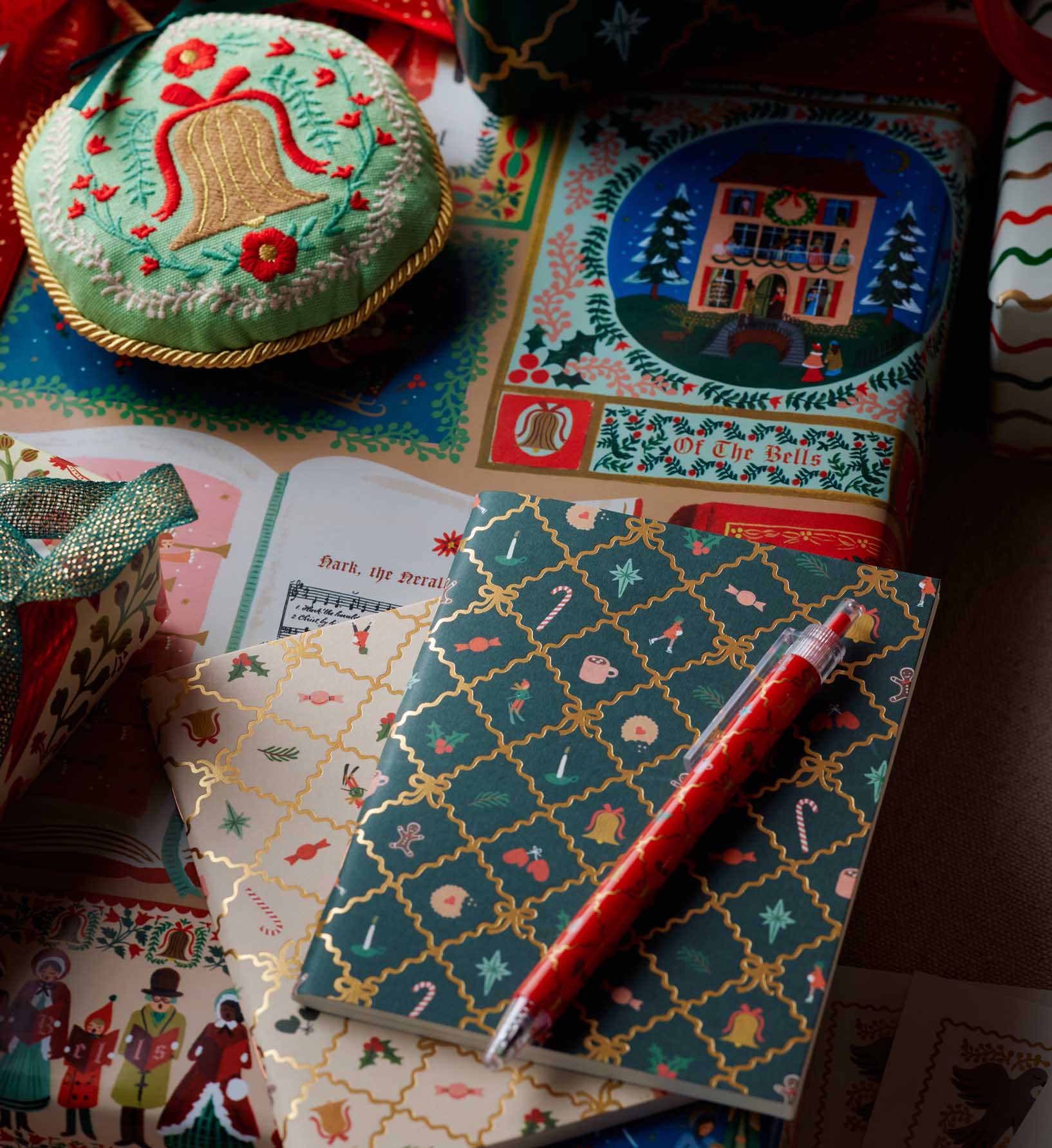 Pocket Notebook Set - Holiday Argyle
